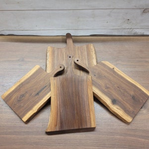 Charcuterie board, live edge wood serving board, cheese board, walnut cutting coard, wooden cutting board, rustic serving tray, bread board