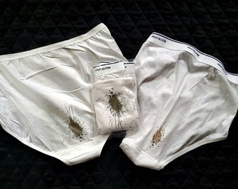 Gag Gift, Shartwear pre-stained underwear, funny gift for friend, poop  stain underpants, fun gift, white elephant, humor gift, shit happens