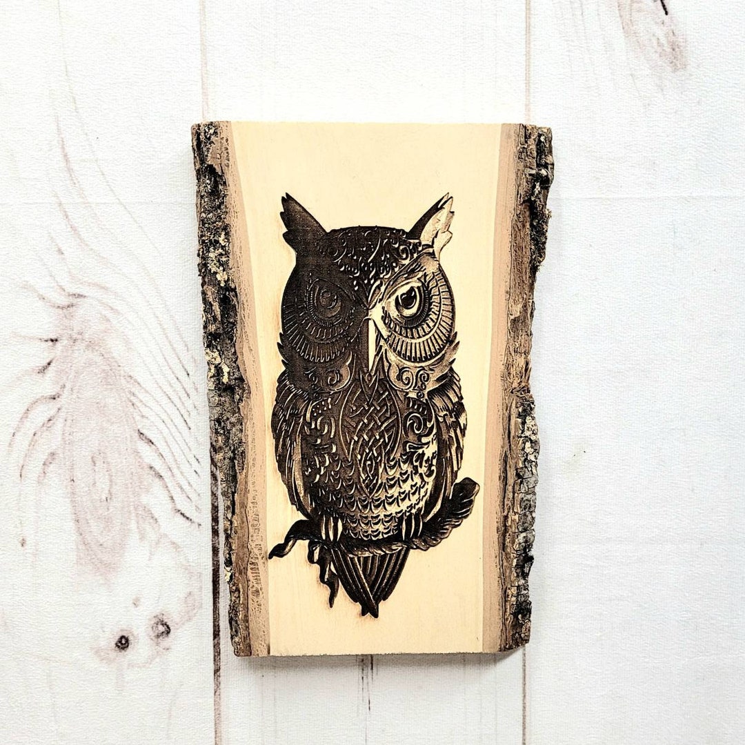 Owl Wood Art for Wall, Great Horned Owl, Owl Wood Sign, Owl Gifts for