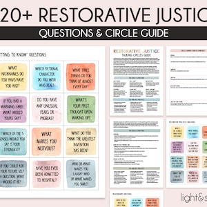 Restorative justice circle questions and prompts school counselor, school psychologist, social worker, class management, SEL, growth mindset