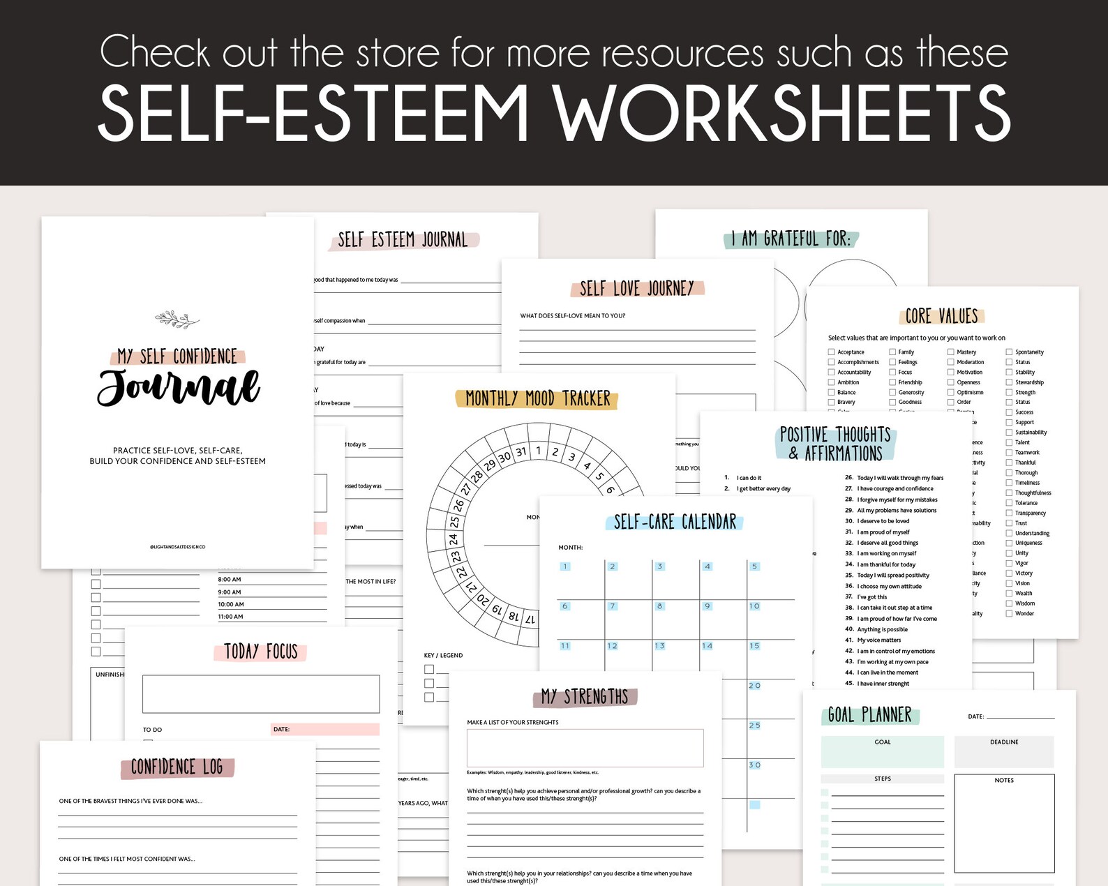 SMART Goals Template, SMART Goals Worksheet, Smart Goal Tracker, Goal ...