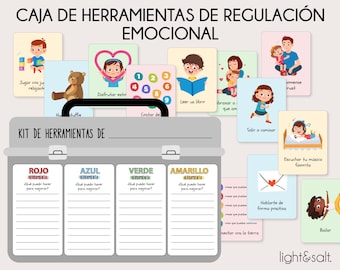 Spanish Emotional regulation Coping Skills tool box, self regulation, feelings poster, anxiety cards, calm corner, social emotional learning