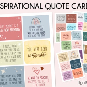 Inspirational quote cards, mindfulness cards, inspirational messages, Positivity cards, social psychology, Motivational cards, coping skills