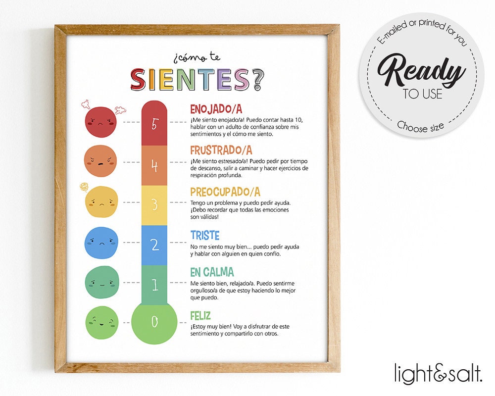 Termómetro De Sentimientos, Emociones, Feelings Thermometer, Calm