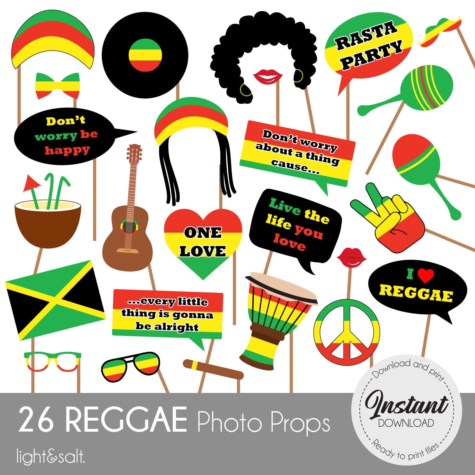 Reggae photo cheap booth props