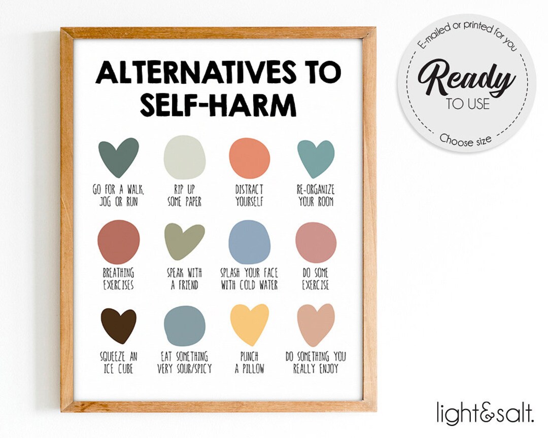 Alternatives to Self Harm Poster, Borderline Personality Disorder ...