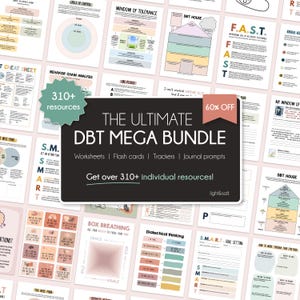 DBT Bundle, 60% günstiger, DBT Therapie, sozial emotionales Lernen, Therapie Arbeitsblatt, DBT Fähigkeiten, Therapieressourcen, Emotionsregulierung, bpd