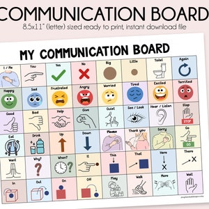 Basiscommunicatiebord, voor kinderen, taalbord, taalhulp, OC, non-verbaal, pre-verbaal, autisme, poster logopedie, poster logopedie