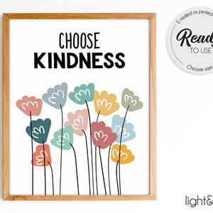 Vriendelijkheidsposter, kies vriendelijkheid, rustgevende hoek, sociaal emotioneel leren, positieve bevestigingen, adviseur kantoorinrichting, emotiesgrafiek