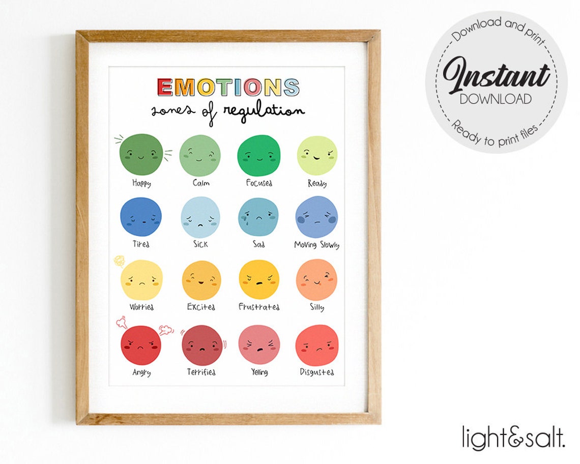 Zones Of Regulation Emotions Psychology How Are You Etsy