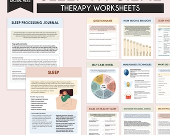 Sleep hygiene worksheets, sleep journal, sleep habits, sleep cycle, Psychoeducation, self help, Insomnia, Mental Health, Therapy Worksheets