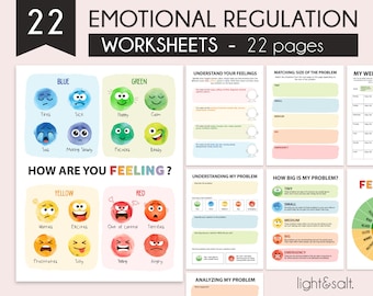 Emotional regulation worksheets, social emotional learning, School Counselor, feelings poster, calm down corner, emotional regulation, zones