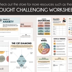 Unhelpful Thinking Styles, CBT Poster, Therapist Office Decor ...
