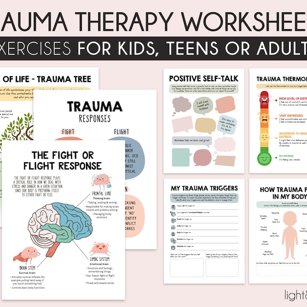 Ptsd Worksheets for Kids - Etsy