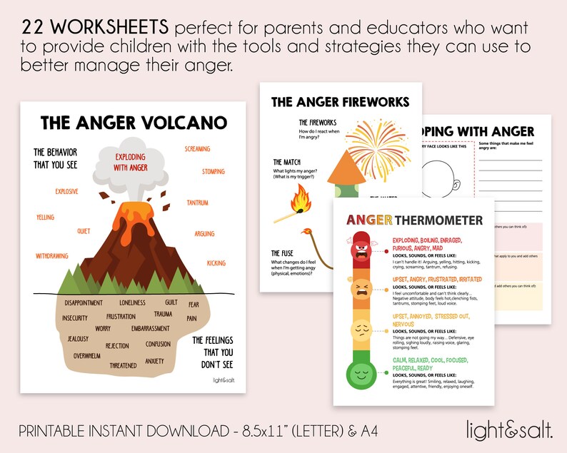 Anger Management Book, Kids Feelings, Self Regulation, Grounding Kit ...