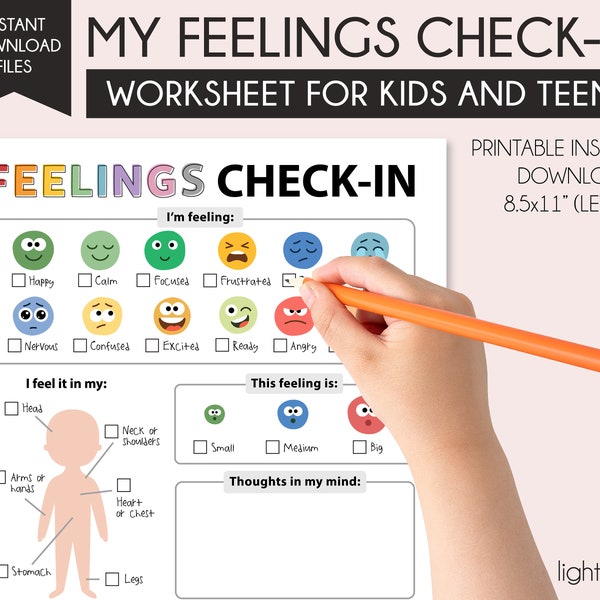 Feelings check-in worksheet, Feelings thermometer, Calm corner, Social emotional learning, therapy office, emotions poster, school counselor