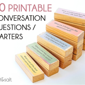 Tarjetas para iniciar una conversación, psicología social, tarjetas de conversación familiar Table Talk, ansiedad social, rompehielos, tarjetas de preguntas, juego de apilar