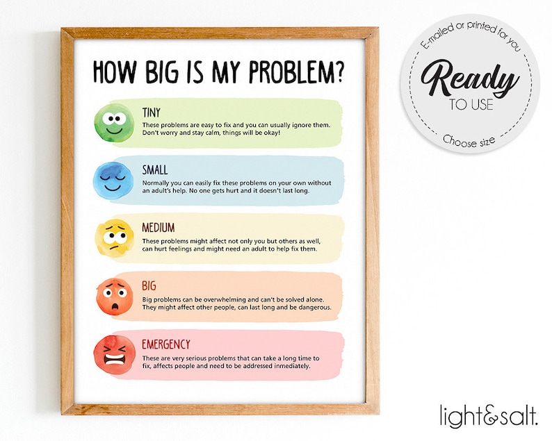 how-big-is-my-problem-poster-zones-of-regulation-poster-size-etsy