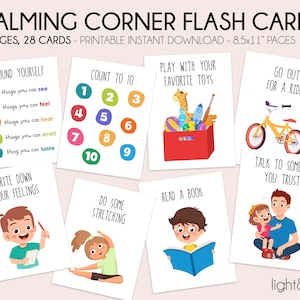 Tarjetas de habilidades de afrontamiento para calmar a los niños, técnica de puesta a tierra, psicología escolar, tarjetas de respiración consciente, herramientas de terapia, alivio de la ansiedad, SEL