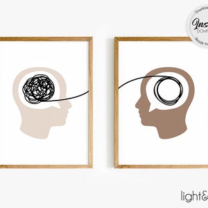 Talking Helps, Mind Therapy, Talk Therapy Posters Set of 2, Therapy ...