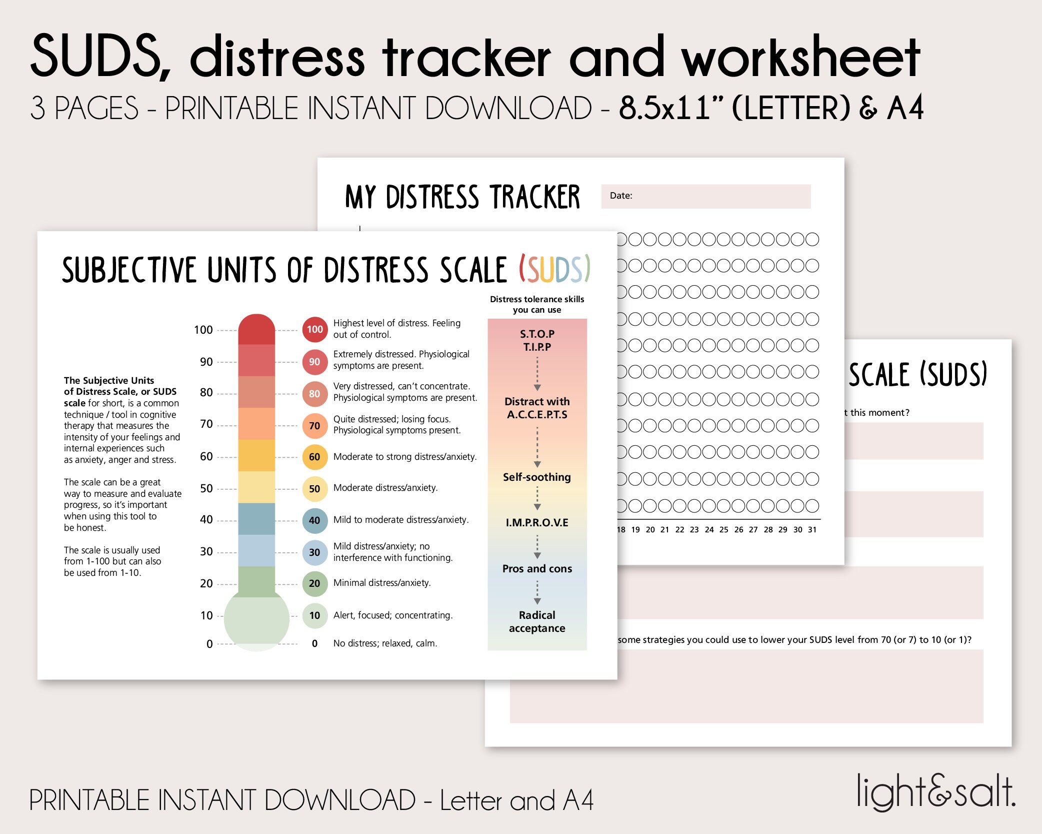 Suds Rating Scale Worksheet Suds Rating Scale Worksheet