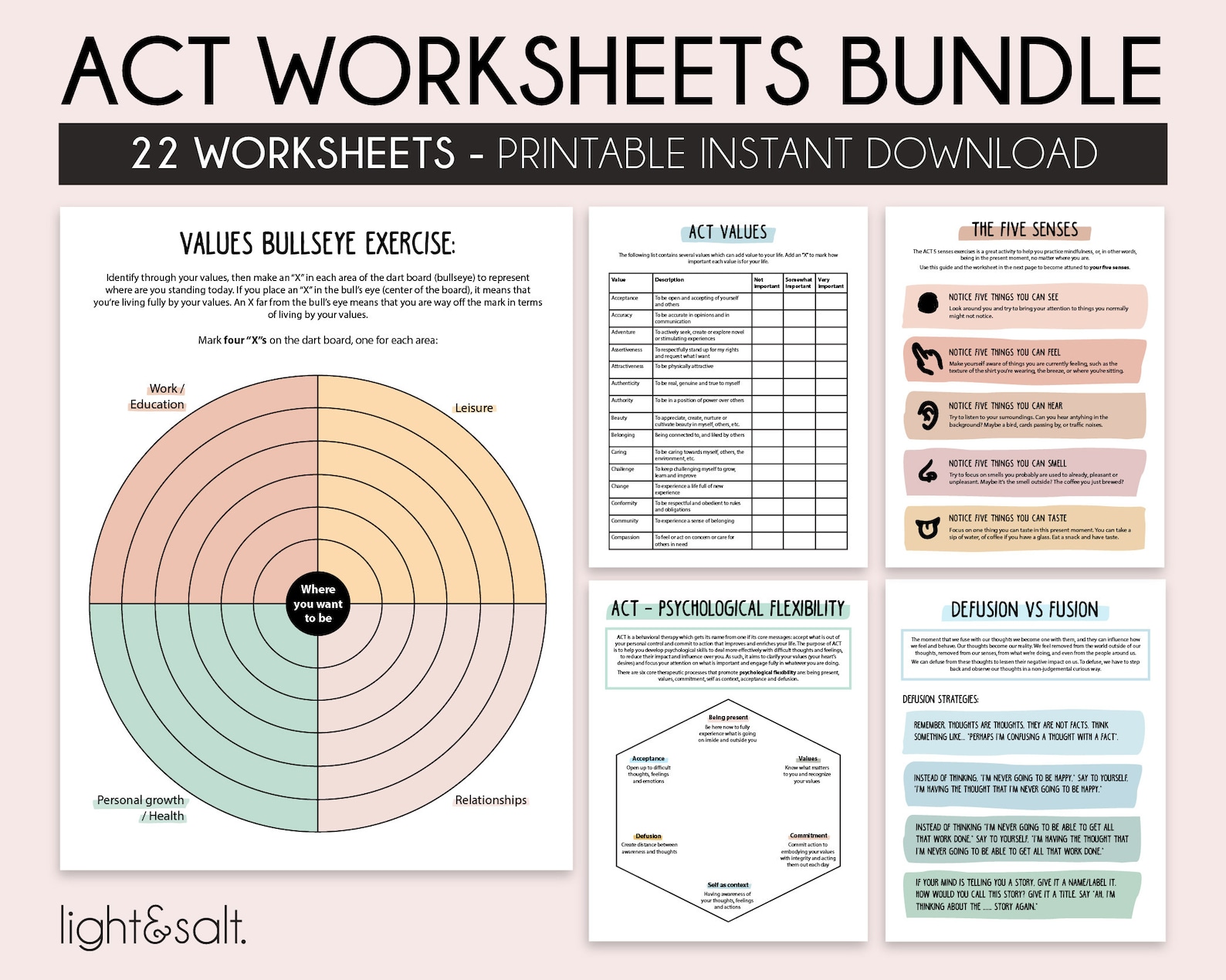 15++ Nice Acceptance And Commitment Therapy Worksheets
