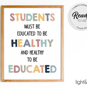Health education poster, School Nurse Office Decor, Nurse Posters, School Clinic, School Health Classroom Decor, School Counselor office