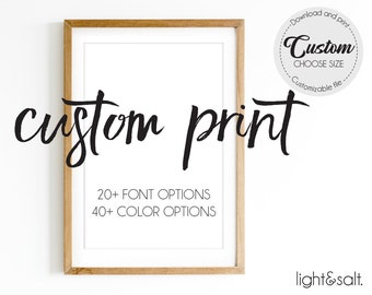Personalized Quote Print, Custom Wall Art