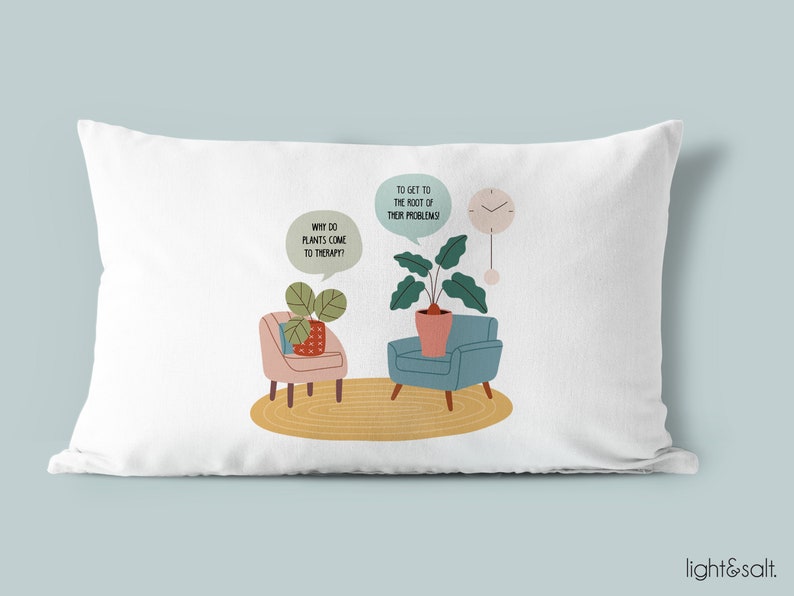Why Do Plants Go to Therapy, Funny Therapist, Mental Health Throw ...