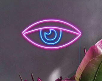 Eye neon sign, Eye led sign, Eye light sign, Eye sign, Eye neon light, Neon sign bedroom, Neon sign decor, Eye wall art, Eye wall decor