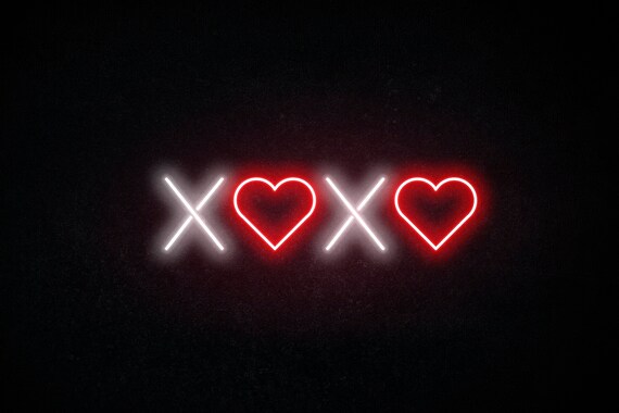 Xoxo cheap led sign