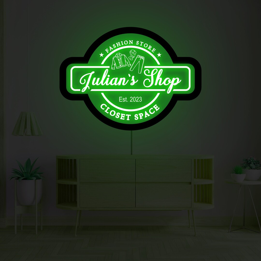 Fashion Shop Neon Sign Custom Shop Sign Clothing Store Sign Etsy