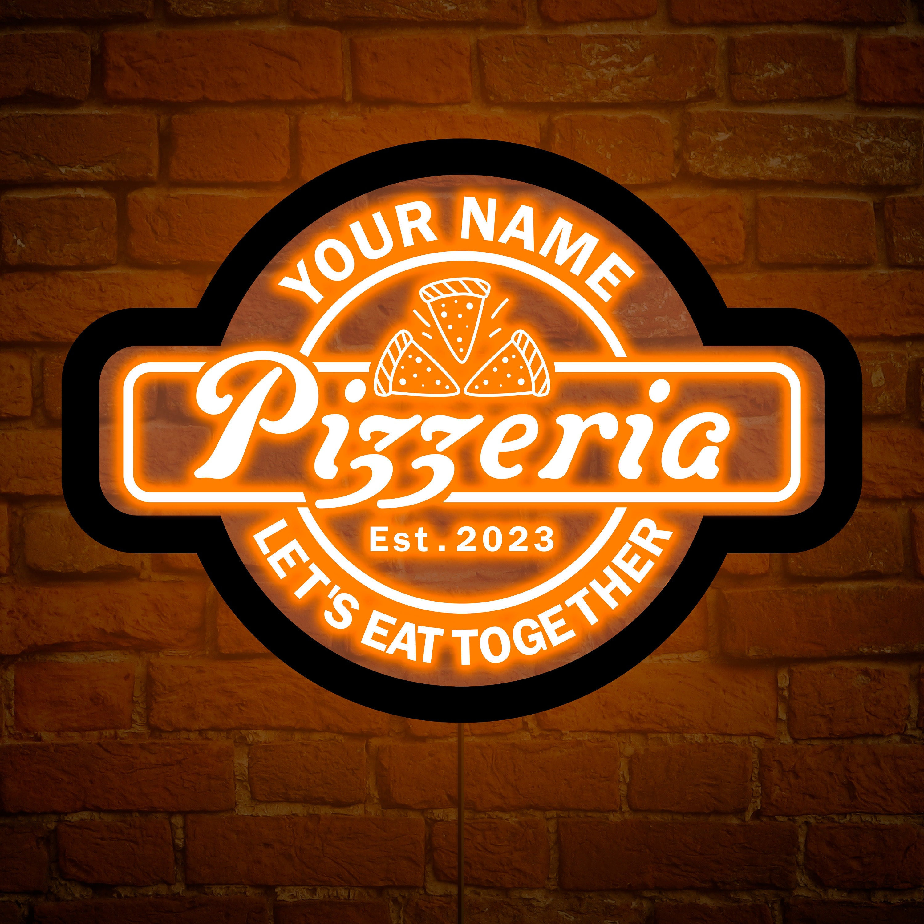 Light up 2024 pizza sign