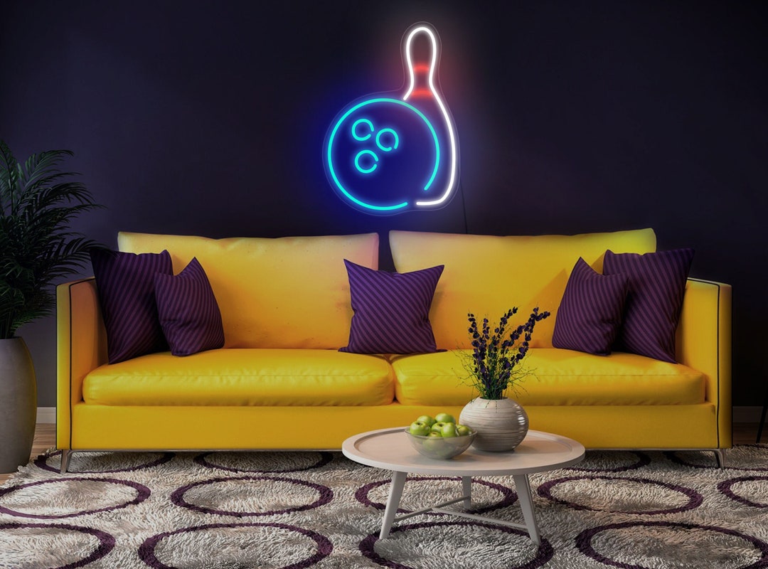 Bowling Neon Sign Bowling Led Sign Bowling Ball Neon Sign Etsy