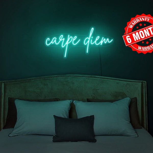 Carpe diem neon sign,Carpe diem neon light,Carpe diem led sign,Carpe diem wall decor,Carpe diemwall art,Neon sign bedroom,Led neon sign