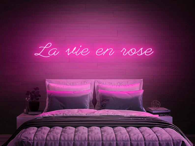 La Vie En Rose Signla Vie En Rose Neon Signla Vie En Rose - Etsy