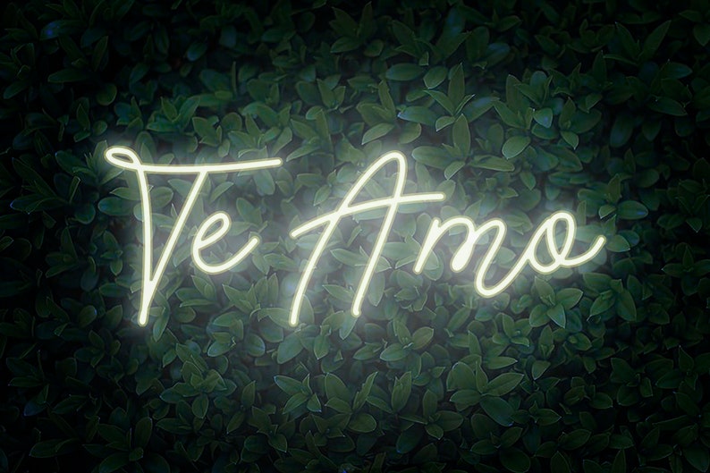 Te Amo Neon Signte Amo Signte Amo Wall Decorneon Sign - Etsy