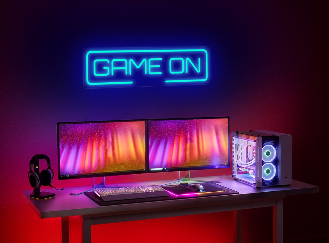 Game on Neon Sign, Game on Led Sign, Game Room Neon Sign, Gamer Neon