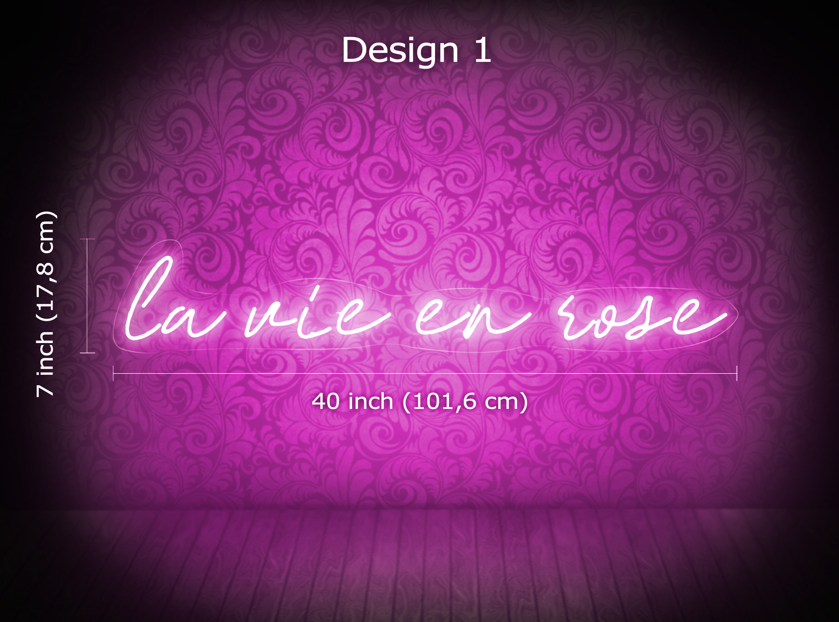 La Vie En Rose Signla Vie En Rose Neon Signla Vie En Rose Etsy