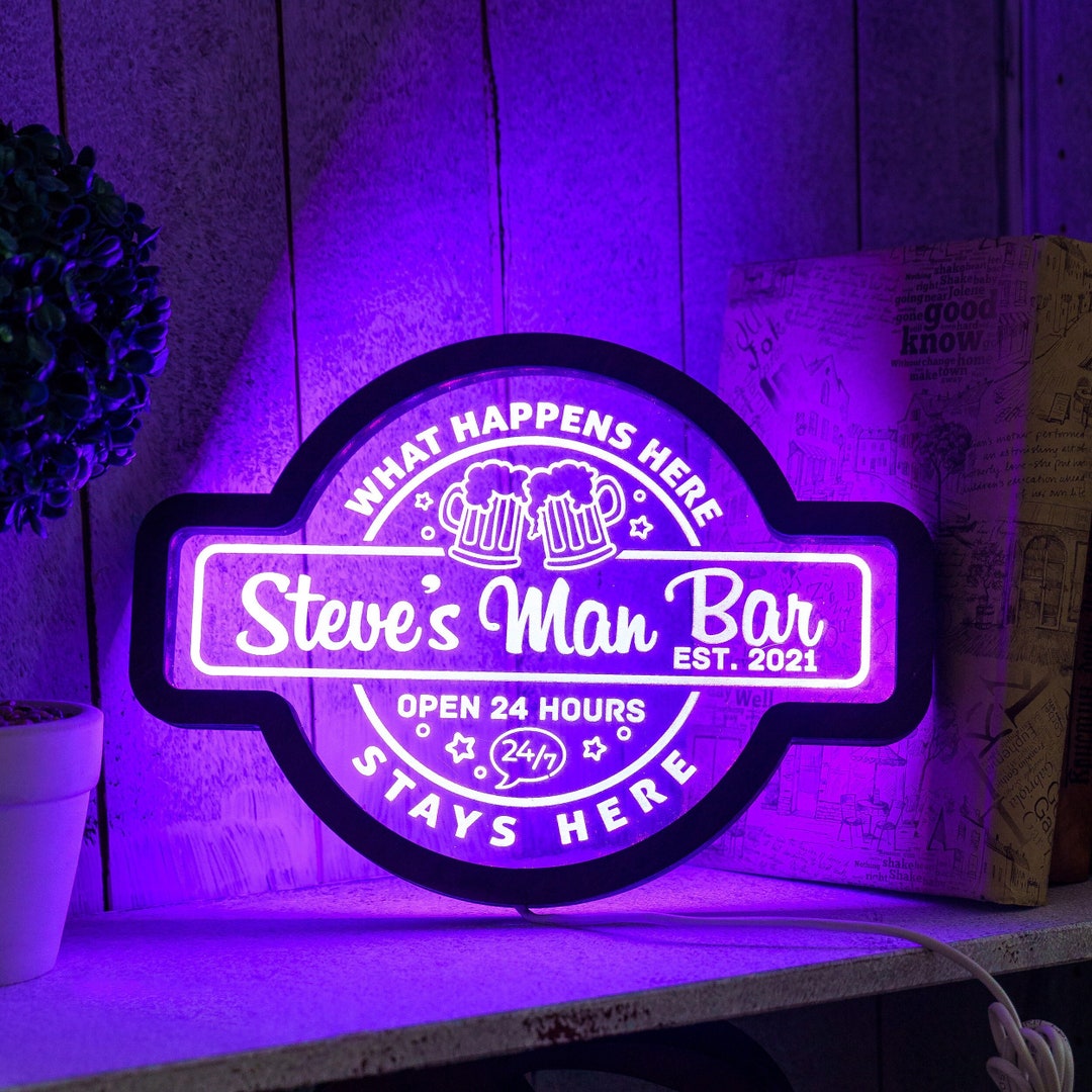 Personalized Bar Neon Sign, Bar Neon Sign Custom, Bar Led Sign, Bar
