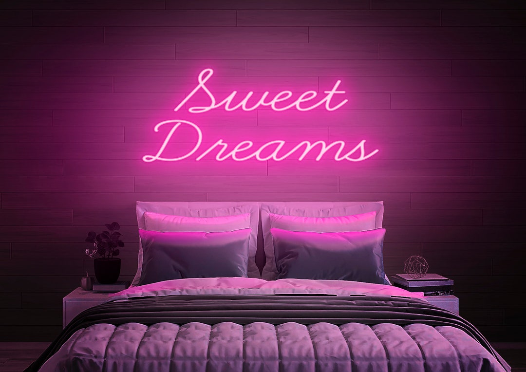 Sweet Dreams Neonsweet Dreams Signsweet Dreams Wall - Etsy