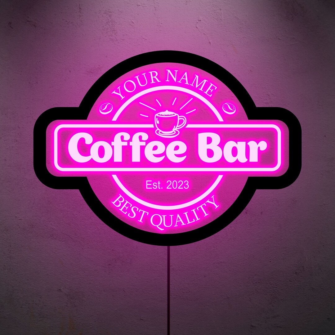 Custom Coffee Bar Neon Sign Coffee Bar Led Sign Cafe Neon Etsy