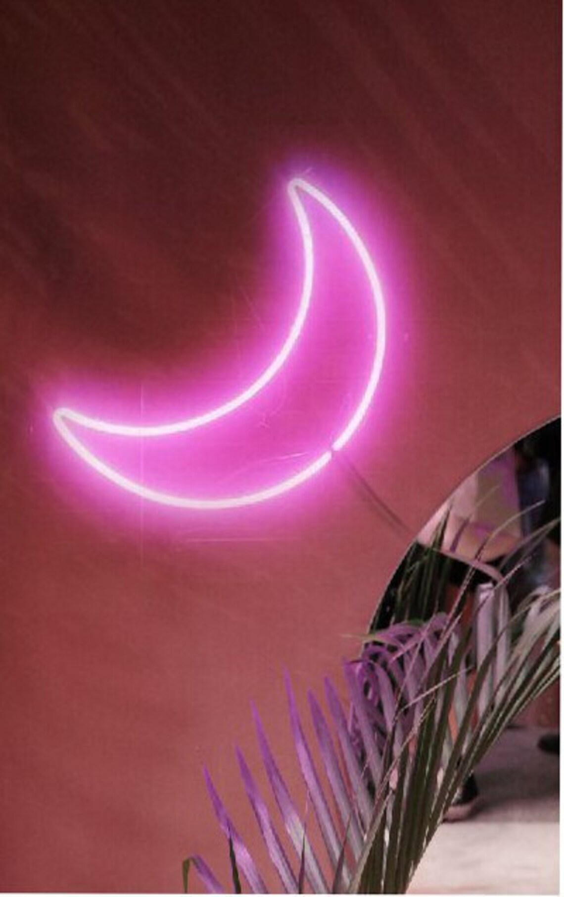 Moon neon lightMoon neon signNeon led wall artNeon sign Etsy