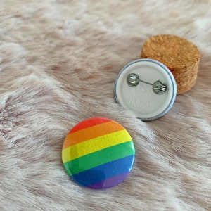 Boutons pour badge drapeaux de la fierté LGBTQ 25 mm/1 pouce Accessoires pour sacs à dos, sacs fourre-tout et tenues. image 2