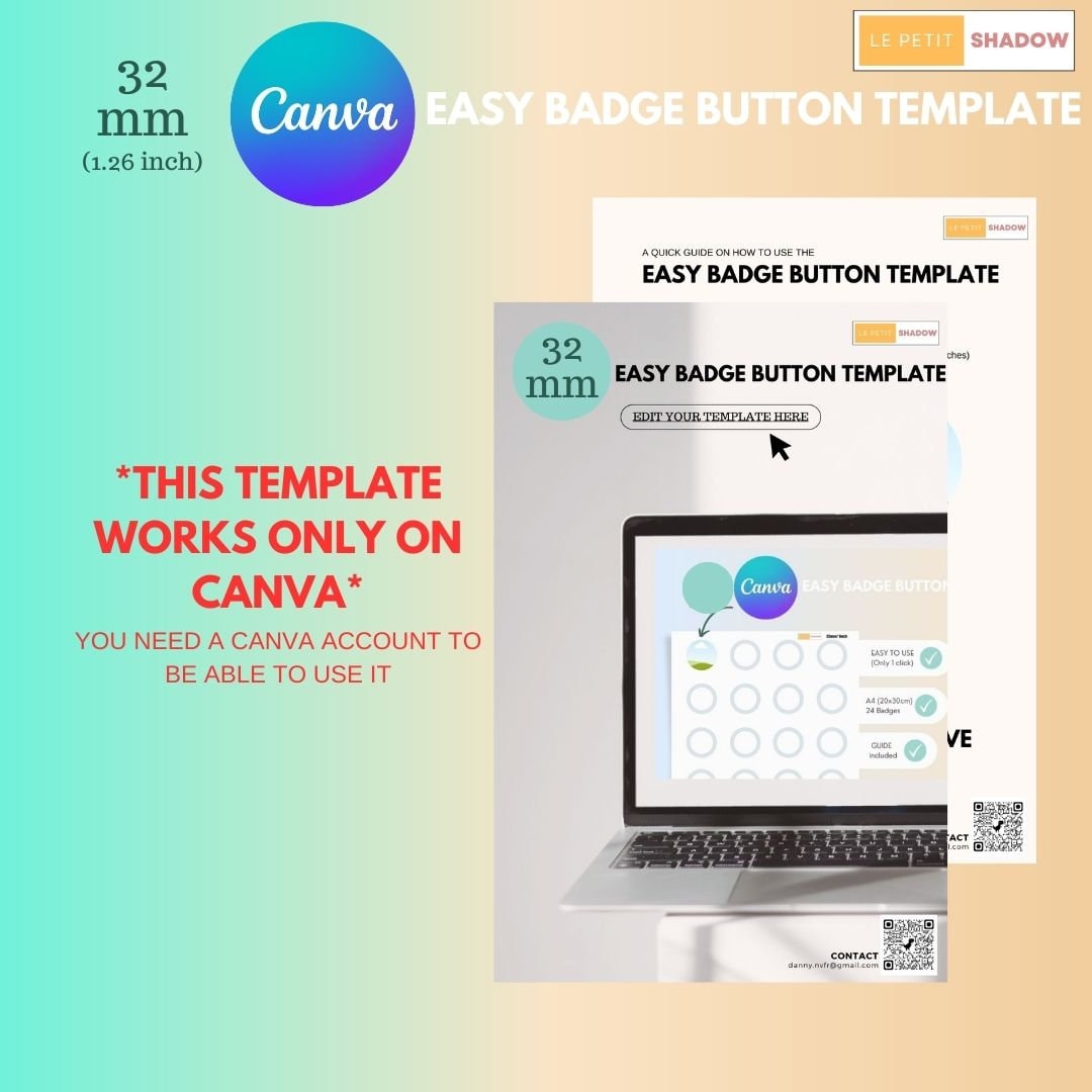 Easy Badge Button Template Pinback Button Template Canva Template for Easy Badge Button Template Pinback Button Template Canva Template for
