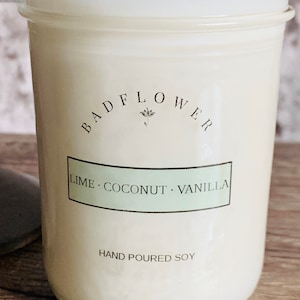 Lime • Coconut • Vanilla Hand Poured Soy Candle