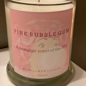 Pink Bubble Gum Soy Candle