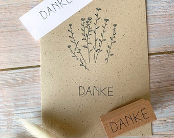 Stempel Holz Danke DIY Kartengestaltung