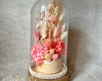 Dry Flower Bell Dry Flowers Glass Bell Glass Ball Dry Flowers in a Glass