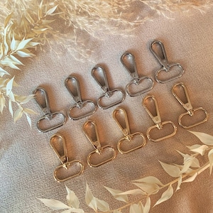 5 - 50 pieces oval key ring 25 mm wide snap hook clip closure ring handbag closure DIY